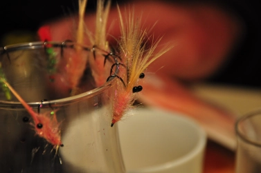 Fly tying with friends over a sip of Whiskey. Fly tying with friends over a sip of Whiskey.