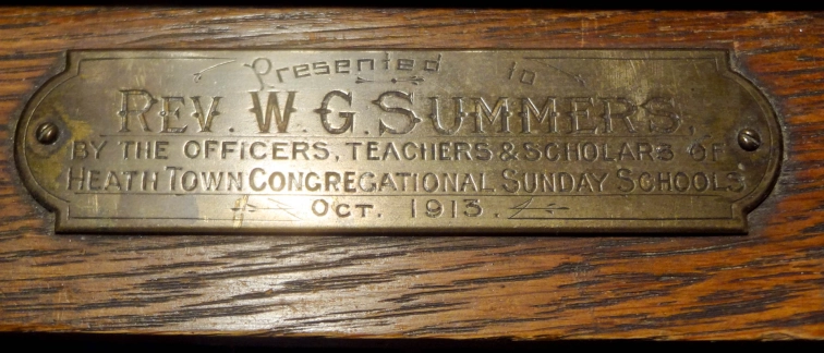 Fly tying desk brass nameplate Fly tying desk brass nameplate