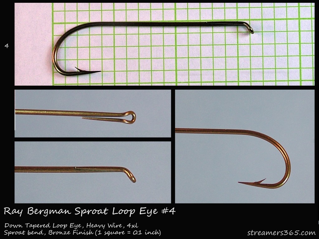 Ray Bergman Loop Eye Sproat Hook Profile